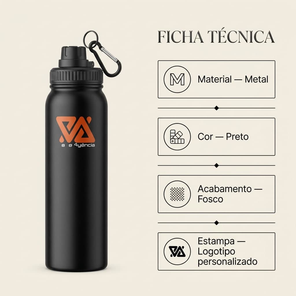 Resultado profissional 2 da garrafa térmica criado pela Value AI