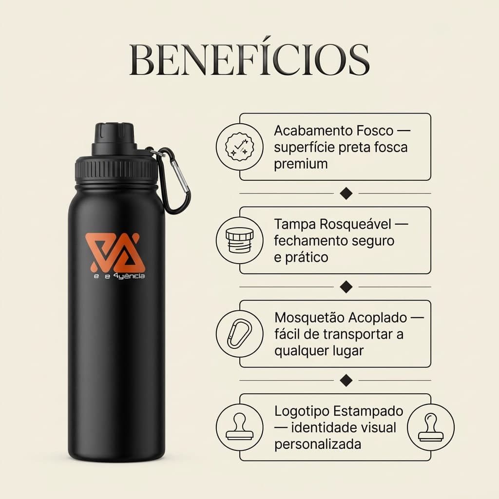Resultado profissional 3 da garrafa térmica criado pela Value AI